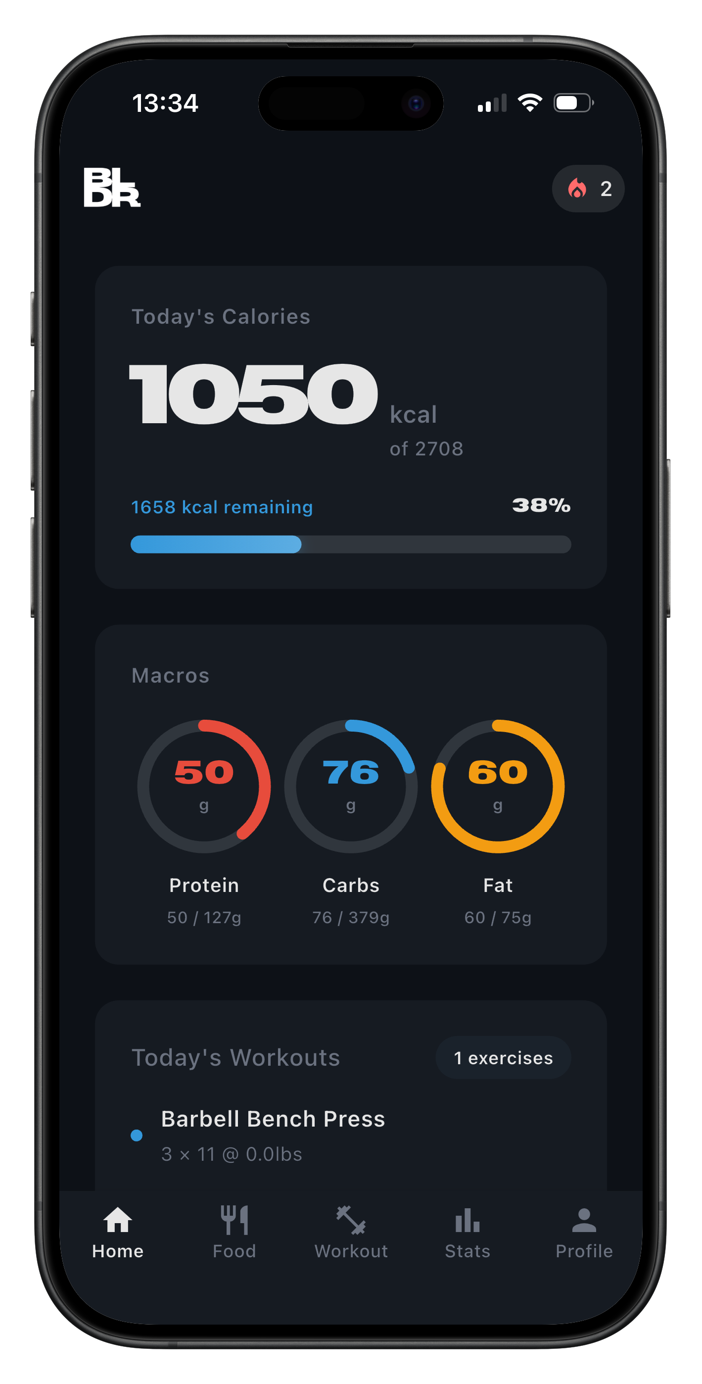 BLDR app — Dashboard